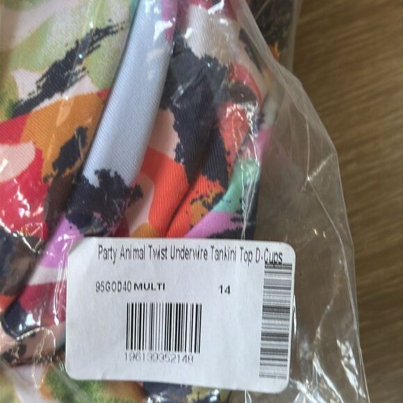 Bleu Rod Beattie Party‎ Animal Twist Underwire Tankini Top 14D NWT in packaging - Picture 7 of 8